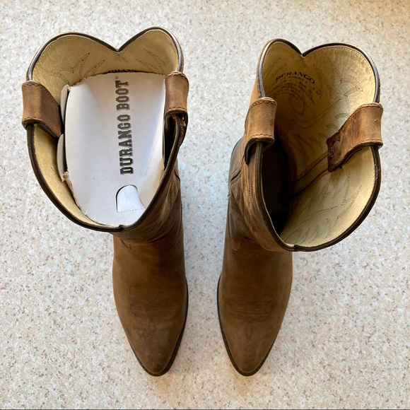 Durango Rustic Brown Leather Western Cowboy Boots - Picture 7 of 12